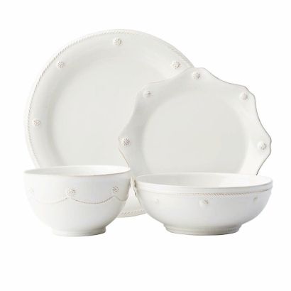Berry & Thread Collection By Juliska 4pc Place Setting with Two Bowls
