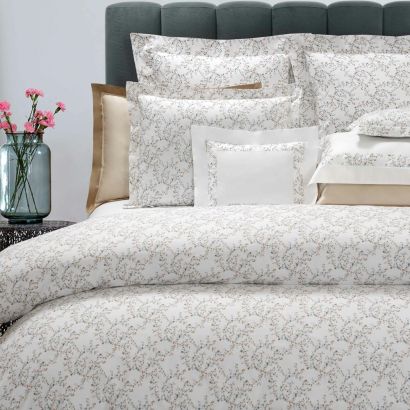 Corolla Print Insert with Double Hemstitch by Dea Linens Pillowcases