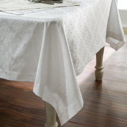 Luciana Scroll Table by Home Treasures Tablecloth