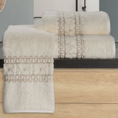 Duomo Embroidery Terry by Dea Linens Bath Mat (Soft)