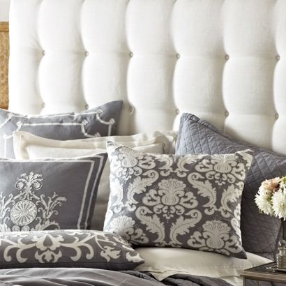 White Linen Upholstered Lynn By Lili Alessandra Headboard