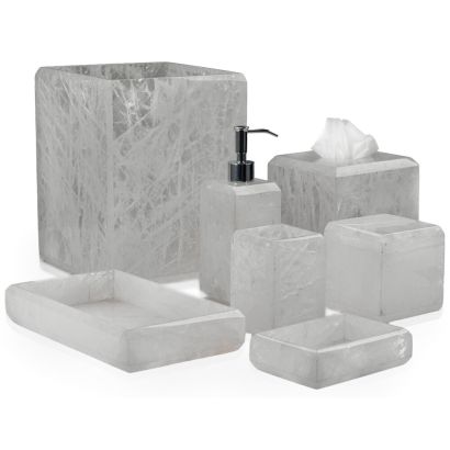 Beveled Rock Crystal by Mike + Ally Bath Accessories
