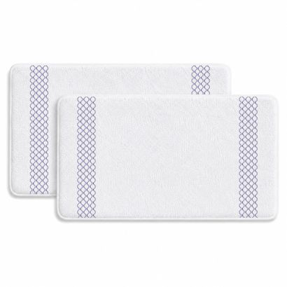 Margaux Embroidery by Home Treasures Bath Mat (Rounded Piping)