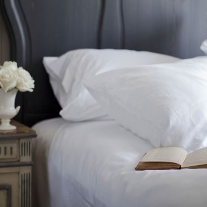 Linen Premier White by St. Geneve Duvet Cover