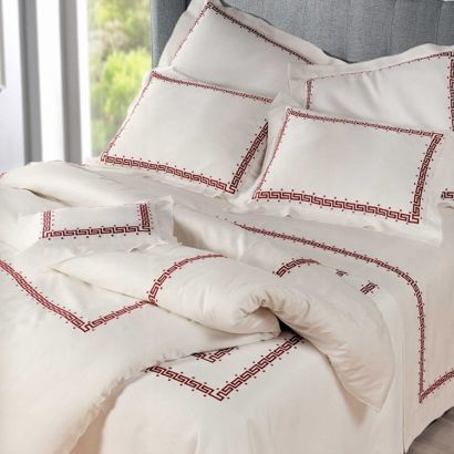 Etruria Embroidery by Dea Linens Flat Sheet