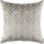 Square Pillow - White Linen/Buff Velvet Applique