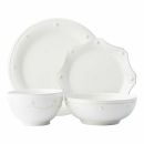4pc Set with Two Bowls - Whitewash