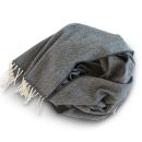 Thin Herringbone Graphite Cashmere