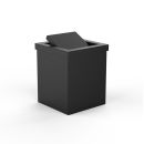 PKMD Paper Bin with Swing Lid - Black