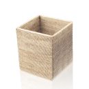 Square Paper Bin - Light Rattan