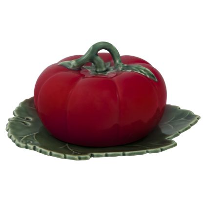 Bordallo Pinheiro Tomato Butter Dish With Cover