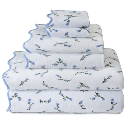 Floral Scallop Hand Towels 18x30
