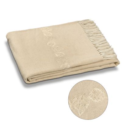 Feuillage Embroidery Soft Terry Towel by Timothy Corrigan for DEA Hand Towel  18x32 - 01/15 White/Cream