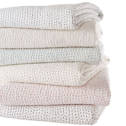 Hand Stitched Organic Coverlet by John Robshaw