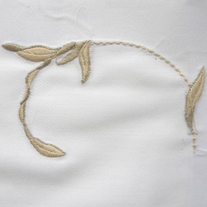 Argentario Embroidery Decorative Pillow by Dea Linens