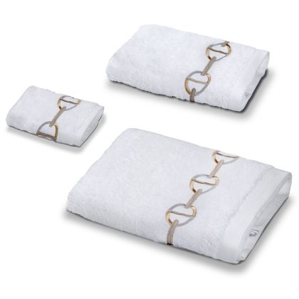 Chaine Embroidery Soft Terry Towel by Timothy Corrigan for DEA