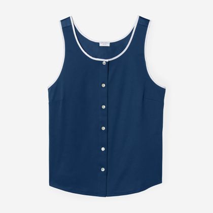 Caricia Buttoned Tank Top by Sferra