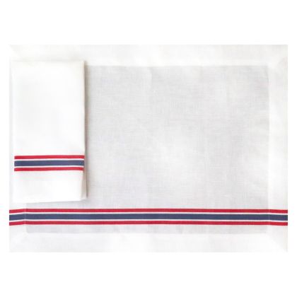Ticking Stripe Table Linens by Huddleson