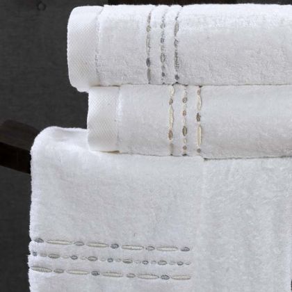 Sole Embroidery Terry Towel by Dea Linens