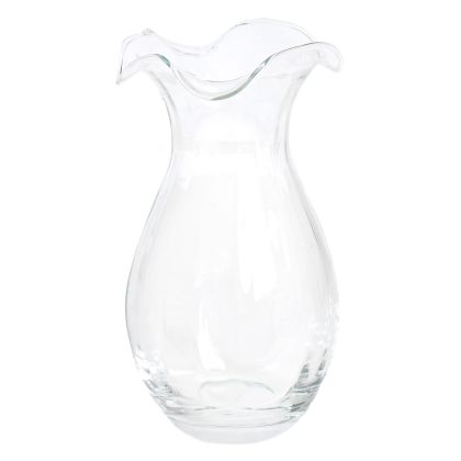 Hibiscus Glass Vertical Fluted Vase by Vietri