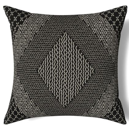 Sashiko Hishi-Moyo Pillow by Ann Gish