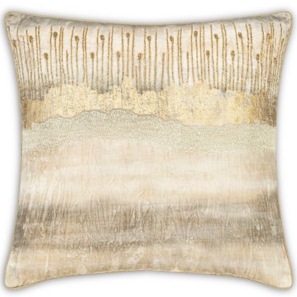 Aida Metallic Print Pillow by Cloud 9