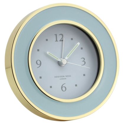 Enamel/Gold Alarm Clock by Addison Ross