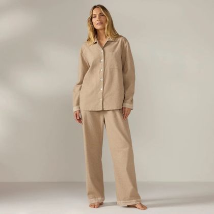Women's Cloud Brushed Organic Flannel Long Sleeve Pajama Set by Coyuchi