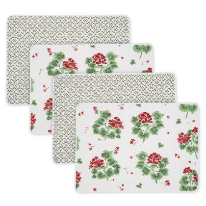 Geranium/Laksha Reversible Quilted Placemat by Matouk
