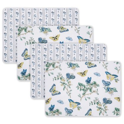Baudin Butterfly/Cabanon Reversible Quilted Placemat by Matouk