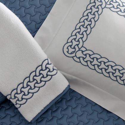 Links Embroidery Bath Towel by Home Treasures