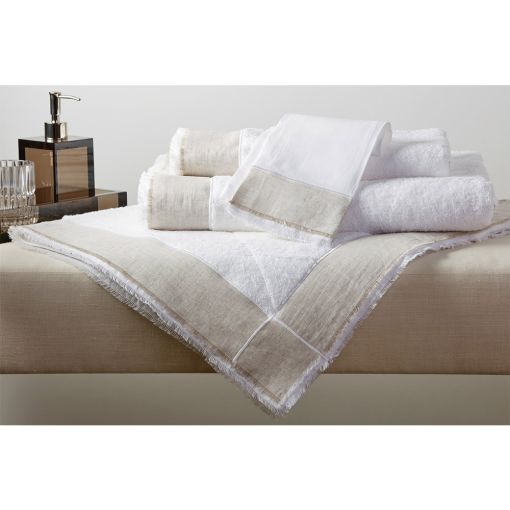 Nuvola Lace Terry Towel by Dea Linens Bath Mat (No Pipping)