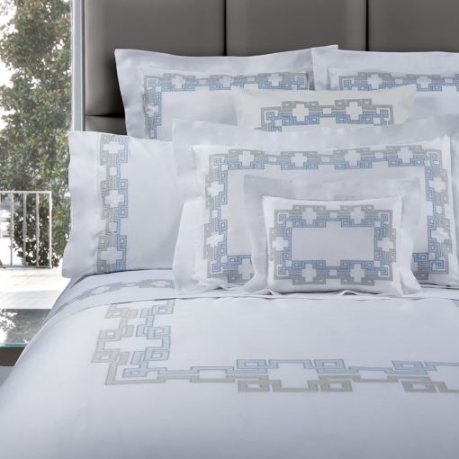 Carrara Embroidery by Dea Linens Duvet Cover