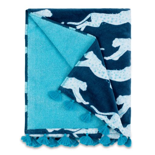 Leaping Leopard Beach Towel by Matouk