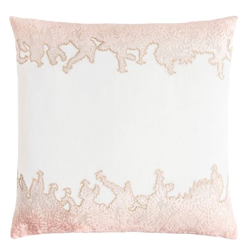Ferns Appliqued Linen By Kevin O'Brien Studio Decorative Pillow