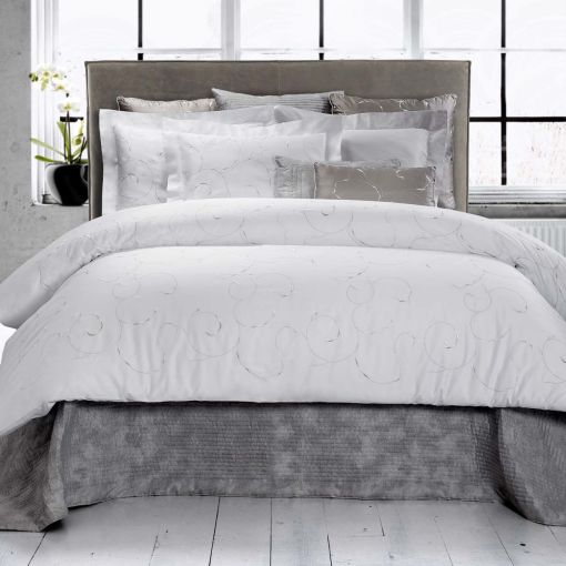 Argentario Embroidery by Dea Linens Pillowcases