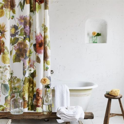 Palace Flower Birch Shower Curtain by Designers Guild