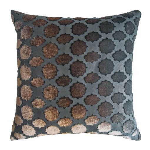 Mod Fretwork Velvet By Kevin O'Brien Studio Throw Pillow