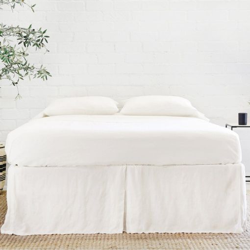 Pleated Linen Bedskirt By Pom Pom At Home