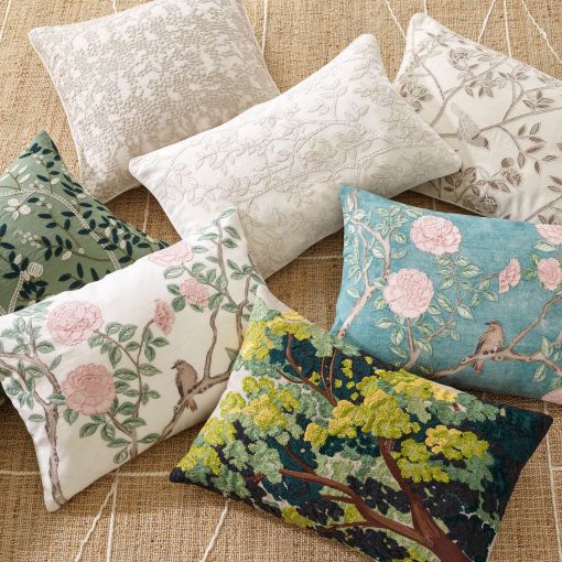 Terra Embroidered Decorative Pillow by Pine Cone Hill