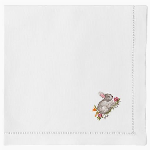 Bunny Gray Dinner Napkin by Henry Handwork