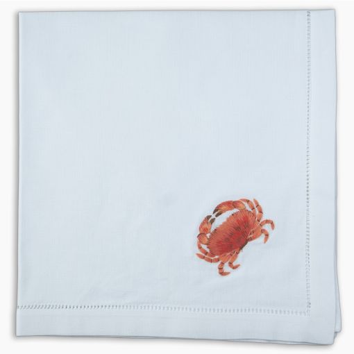 Crab Modern Dinner Napkin by Henry Handwork