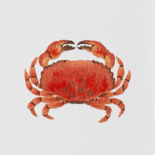 Crab Modern Dinner Napkin by Henry Handwork