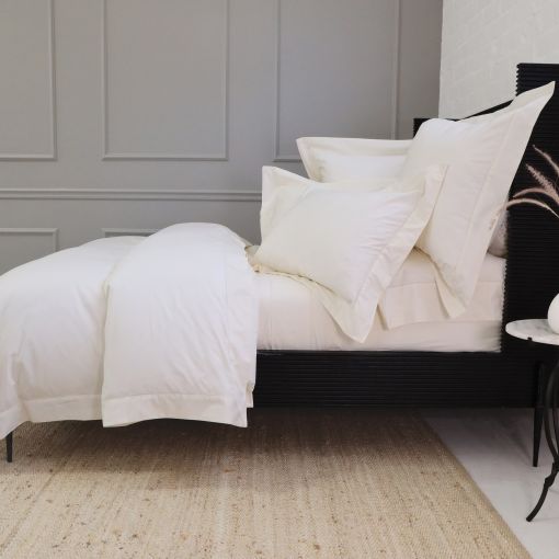 Classico - Hemstitch Cotton Sateen Duvet Set by Pom Pom at Home