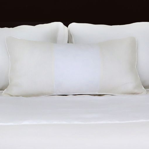 Piped Linen Pillow Cover by Huddleson