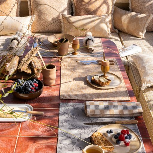 Champêtre Coated Table Linen by Le Jacquard Francais