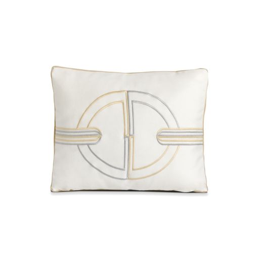 Chaine Cotton Panama Embroidery Pillow by Timothy Corrigan for DEA