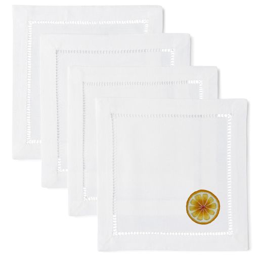 Citrus Cut Mixed Cocktail Napkins by Henry Handwork