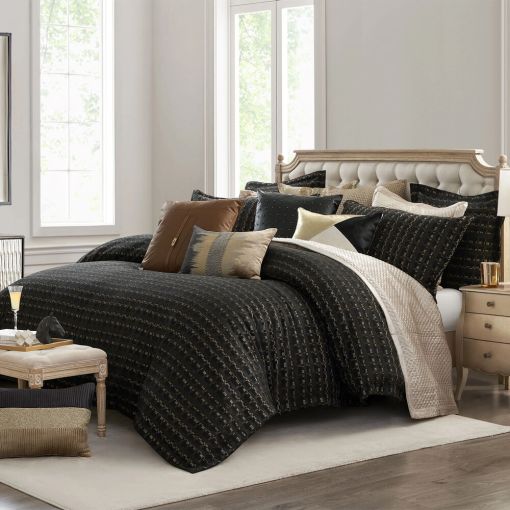 Onyx Striped by Cloud 9 Duvet Set