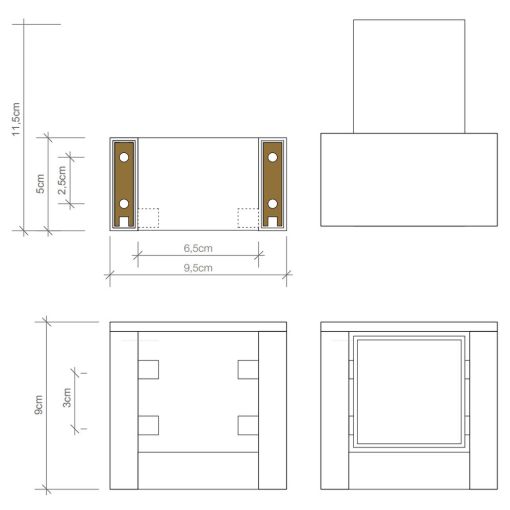 Brick WMG Tumbler Wall Mounted by Decor Walther